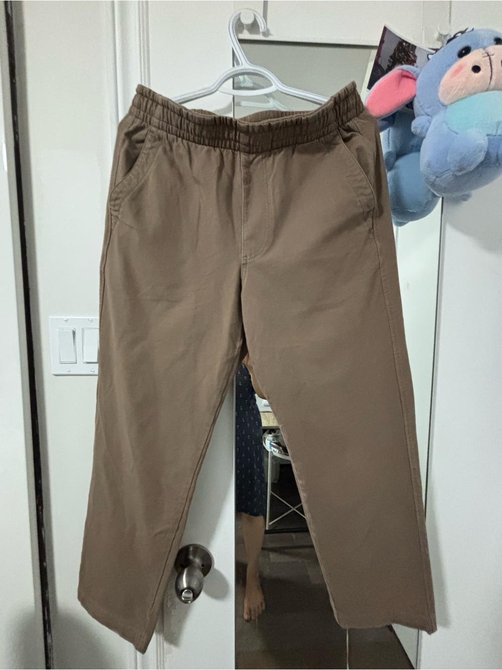 Women's  Casual Elastic-Waist Khaki Pants